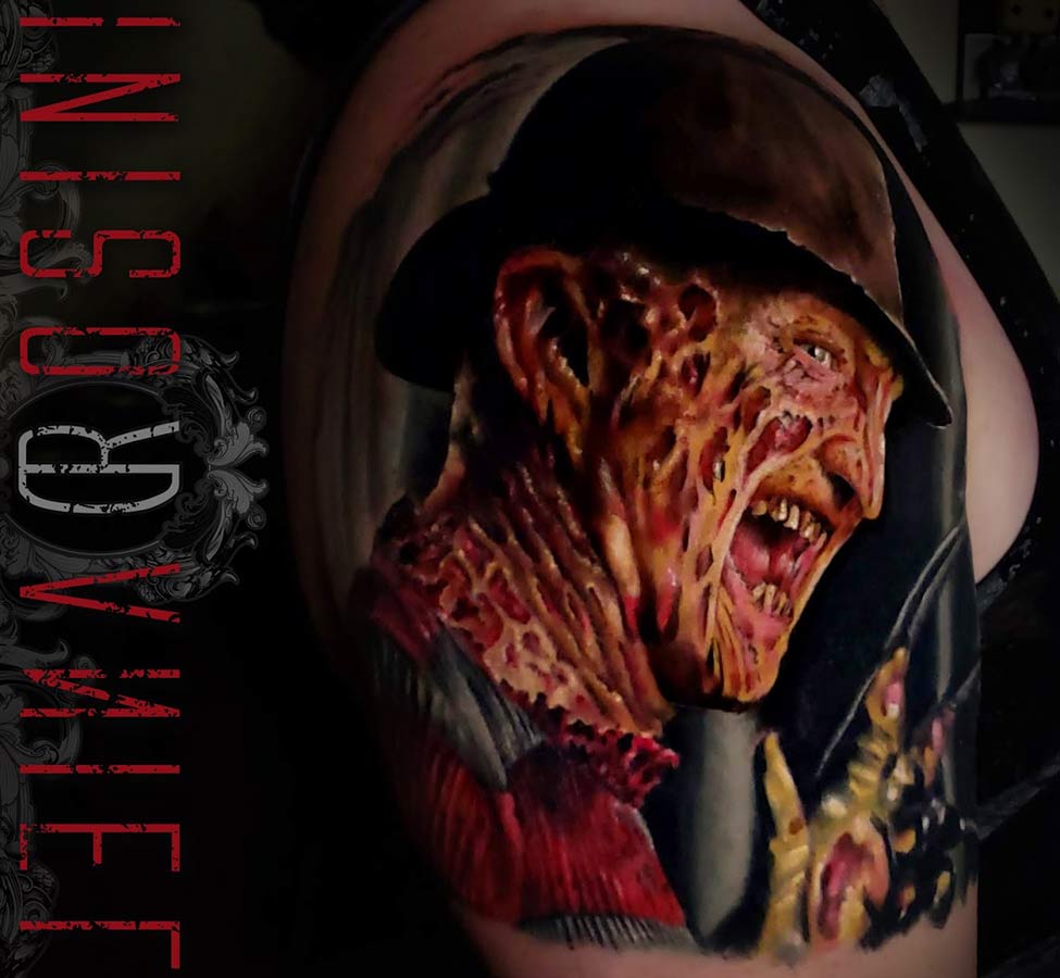 Daniel Rosini - Tattoos - Pure Ink Tattoo New Jersey - Freddy Krueger