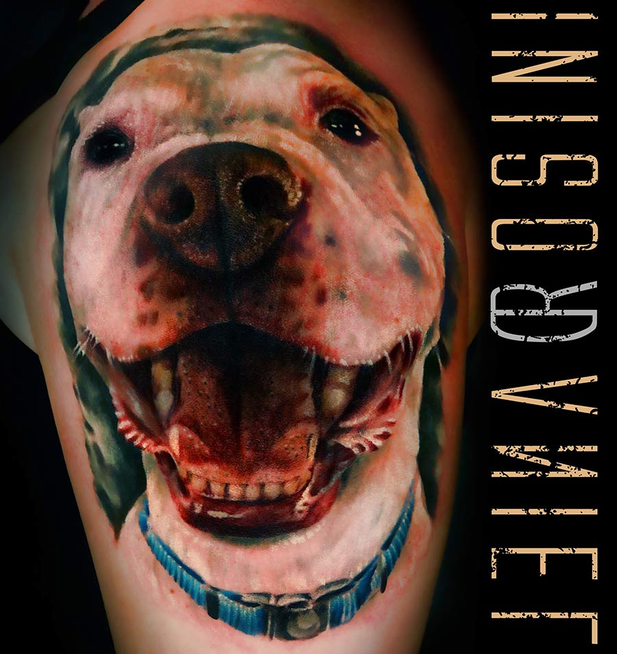 Daniel Rosini - Tattoos - Pure Ink Tattoo New Jersey - Pitbull Dog Portrait